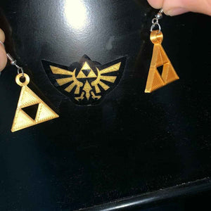 3D Printing Triforce Legend of Zelda Earring/Cosplay Jewelry