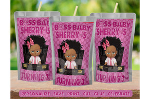 Printable Personalized Boss Baby Capri Sun Labels