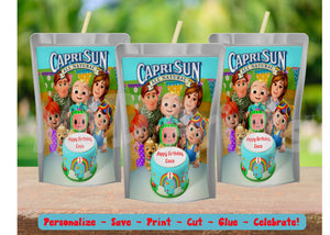 Digital Cocomelon Personalized Capri Sun Labels