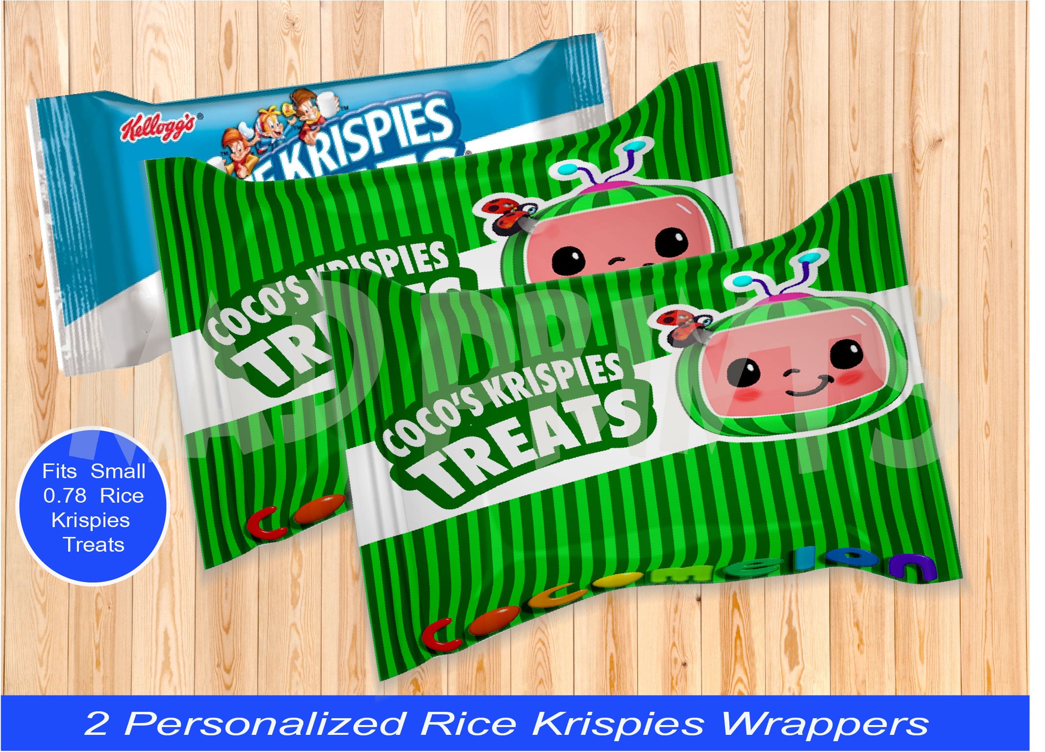 Digital Printable Personalized Cocomelon Rice Krispies Wrappers