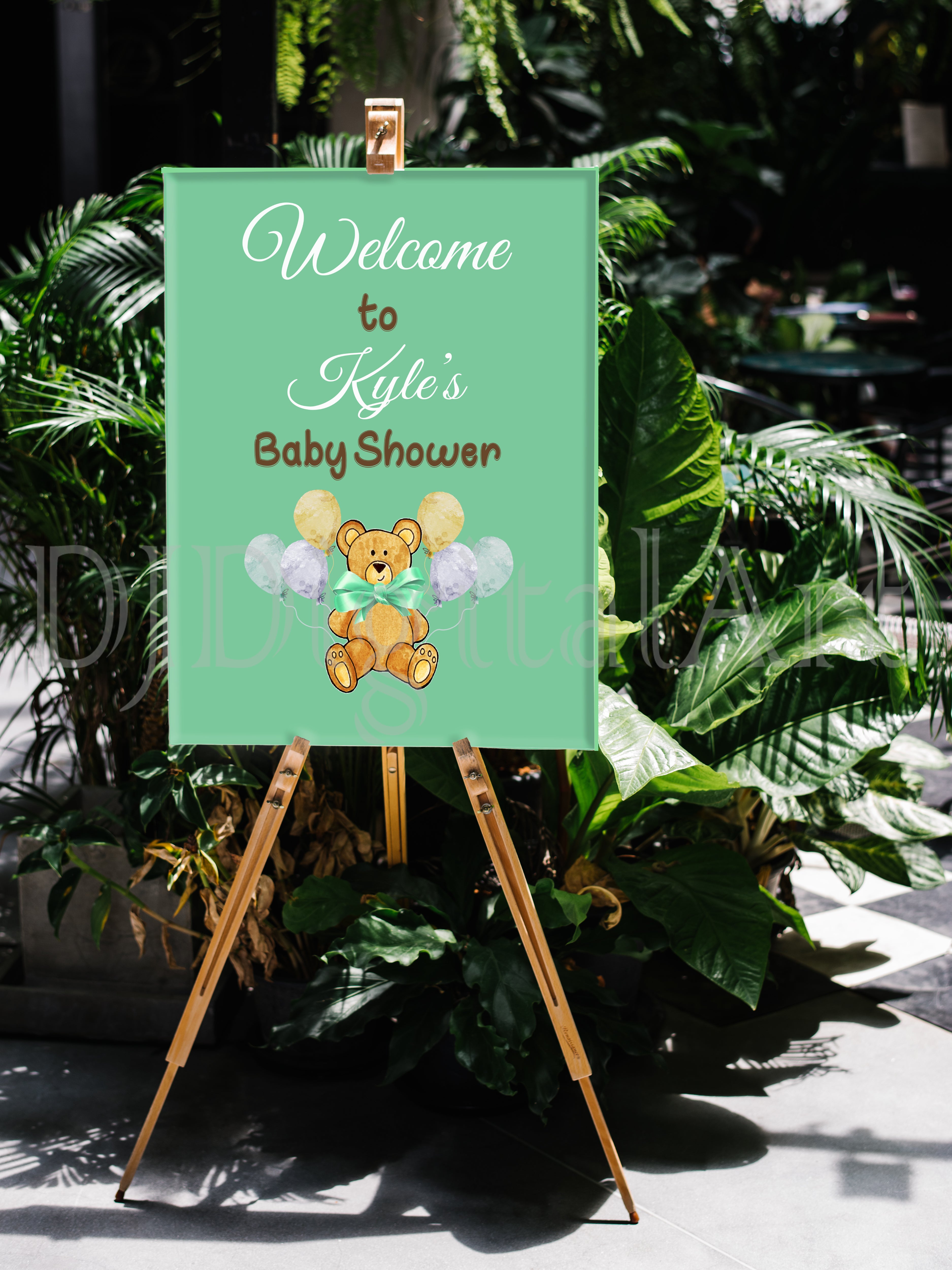 Printable Teddy Bear Baby Shower Welcome Sign