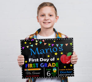 First Day Day of School Personalized  Sign