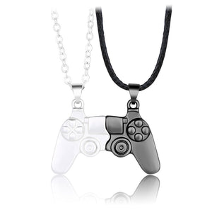 Fashion New Game Controller Couple Necklace A Pair of Magnet Stone Men&#39;s and Women&#39;s Valentine&#39;s Day Pendant Necklace Gift