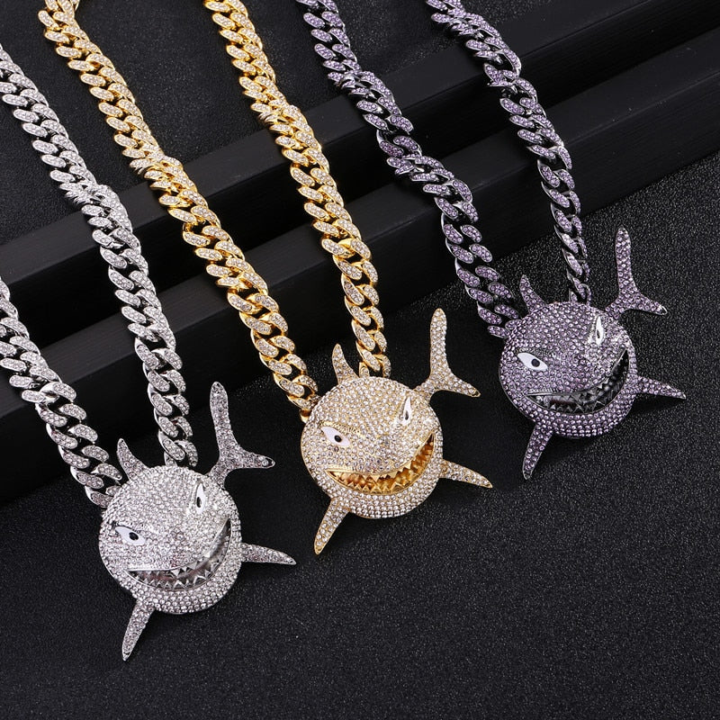 Shark Pendant Necklace For Men Jewelry