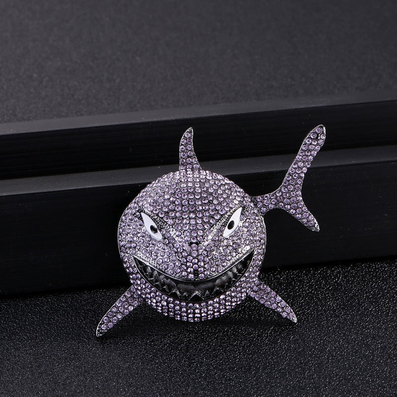 Big Size 6IX9INE Shark Pendant Necklace For Men Hip Hop BOY Jewelry With Iced Out Crystal Miami Cuban Chain Fashion Jewelry
