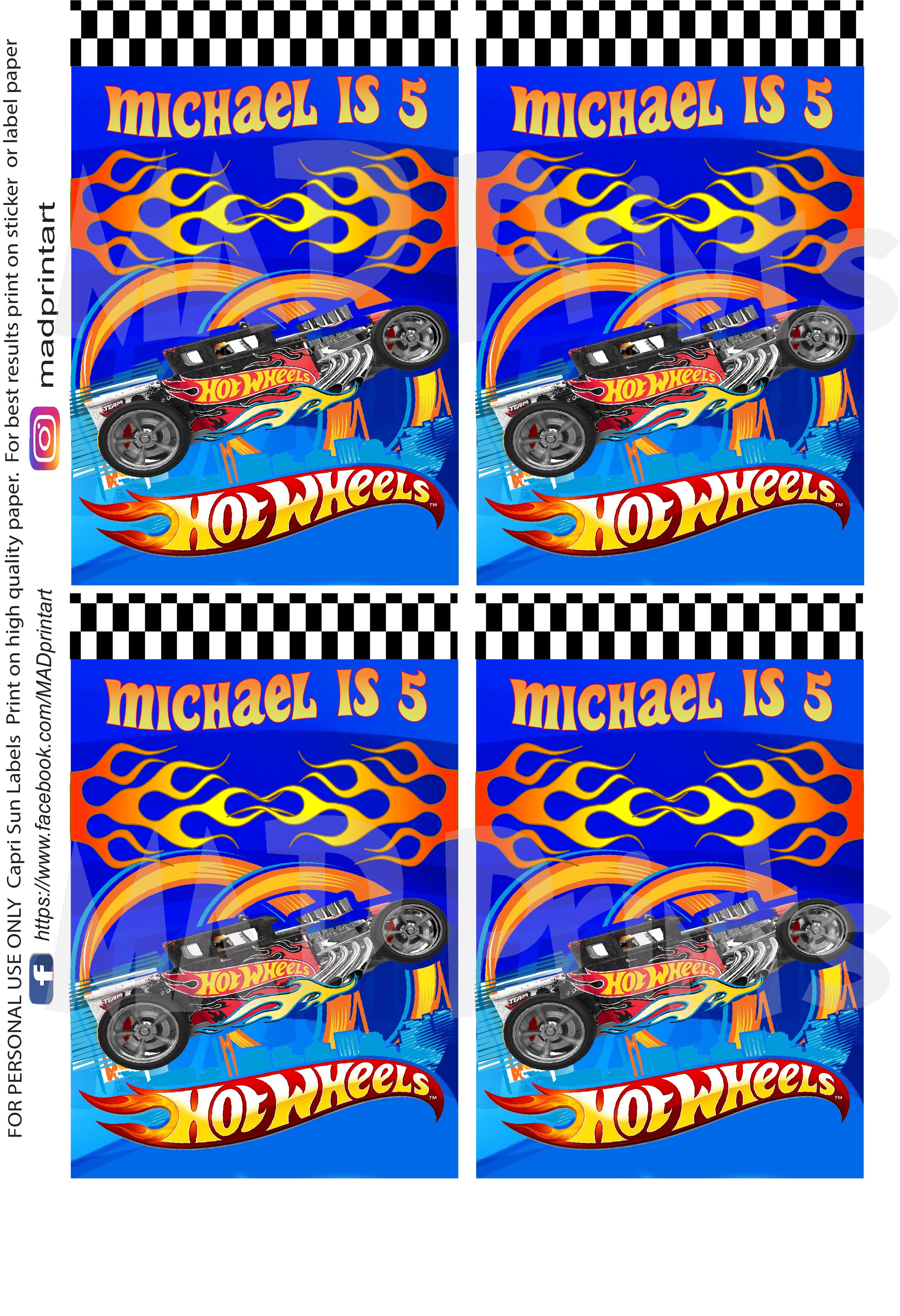 Hot Wheels Invitation Template Printable