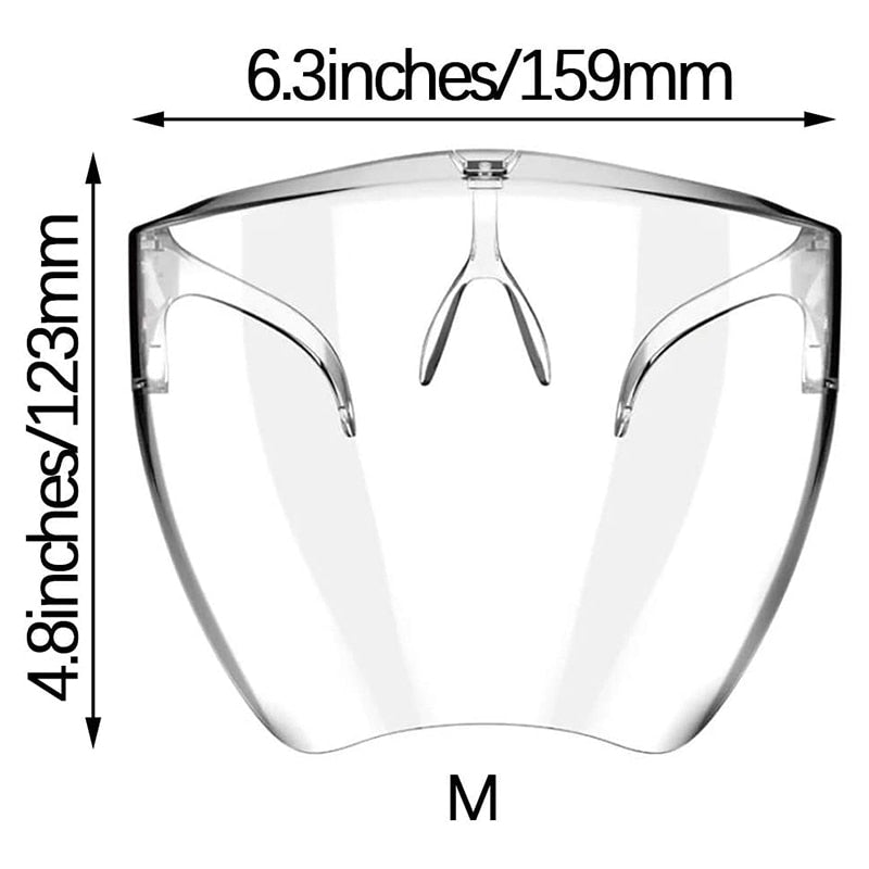Fashion Face Shield Transparent Glasses 2020