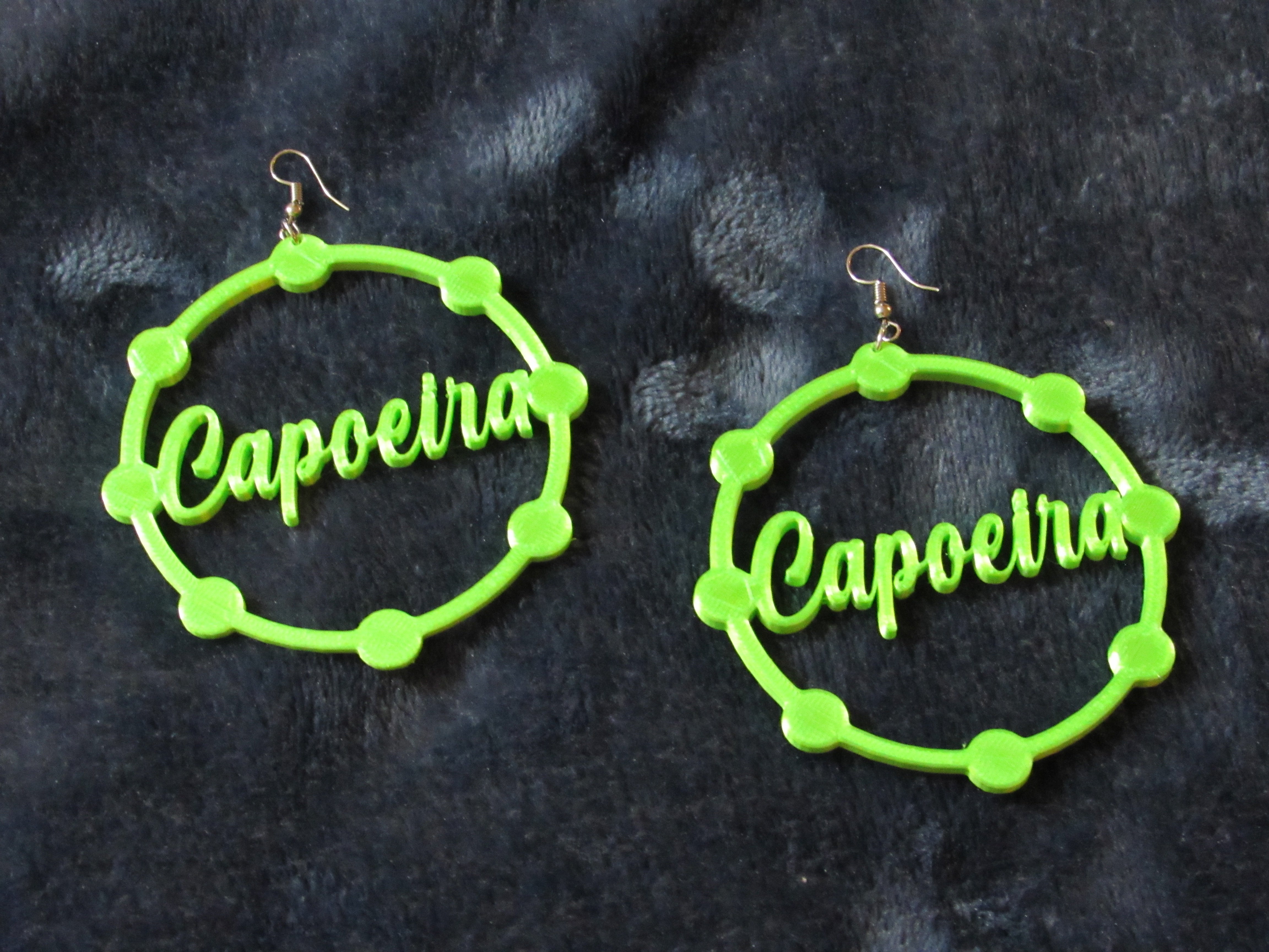Capoeira 3D Printing Pandeiro Earrings Jewelry
