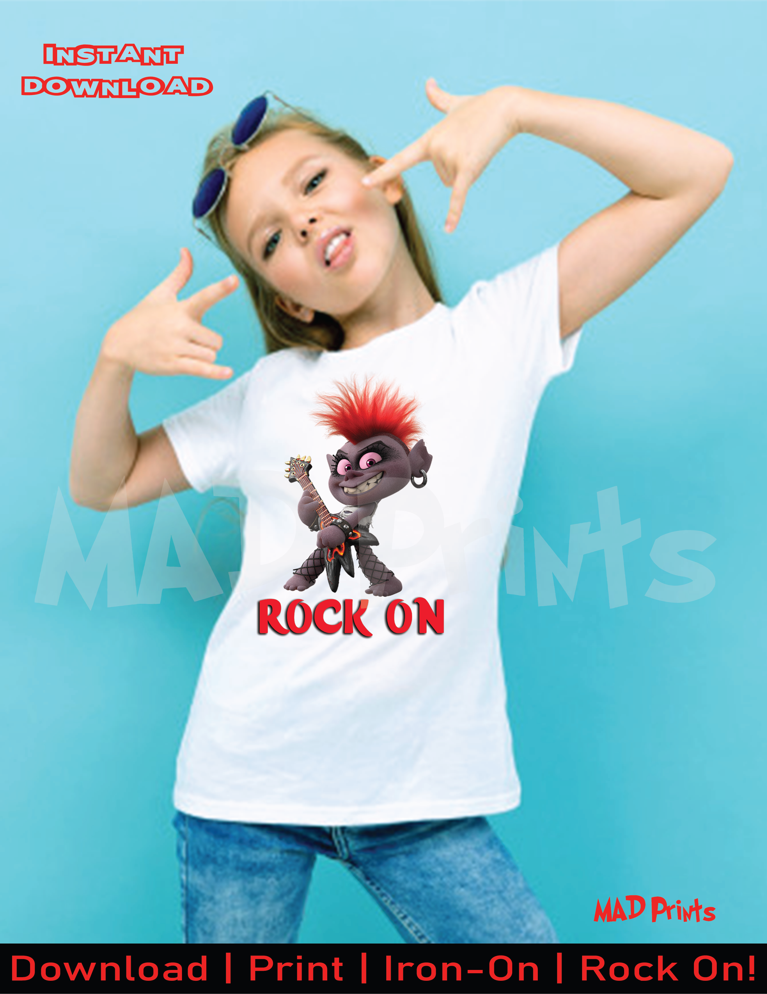 Trolls Queen Barb Digital Rock T-Shirt Iron On