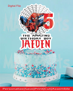 Digital  Spiderman Cake Topper