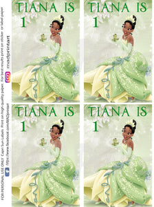 Printable Personalized Princess and the Frog  Capri Sun Labels