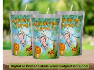 Baby Wild Animals Capri Sun Labels