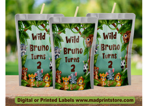 Wild Animals Capri Sun Labels