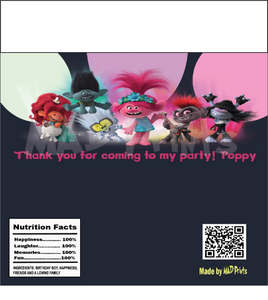 Personalized Printable Trolls Hershey Bar, Trolls  Party Favor, Poppy Hershey Bar, Hershey Bar Wrapper, Candy Wrapper, Trolls World Tour