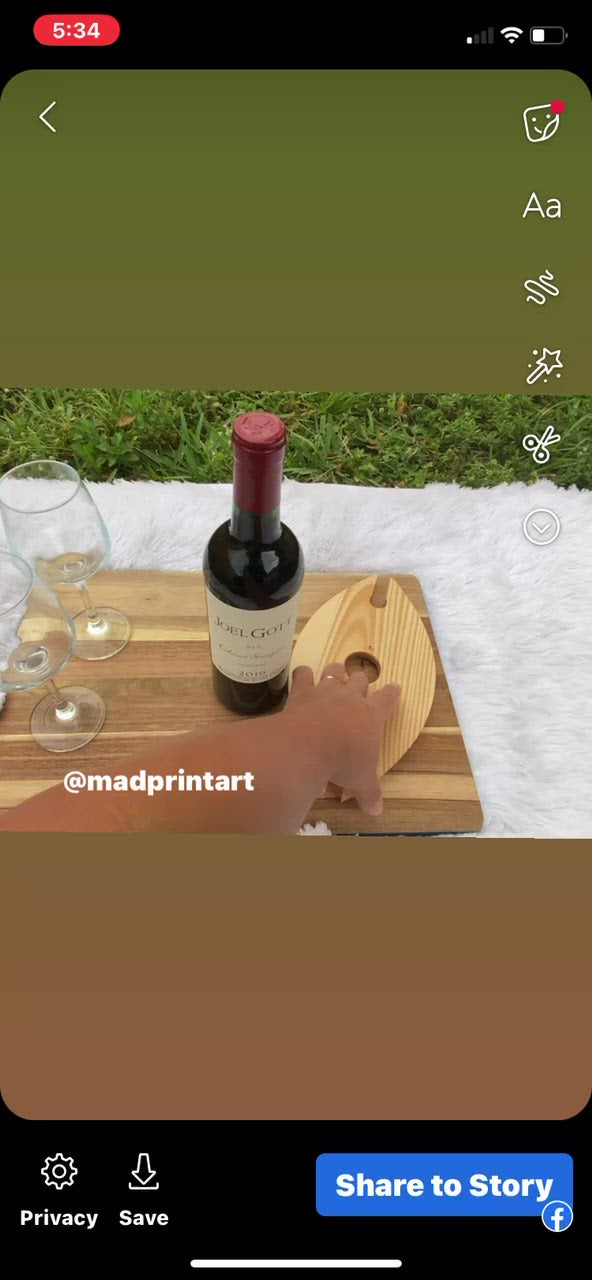 Rustic Wooden Caddy 🍷