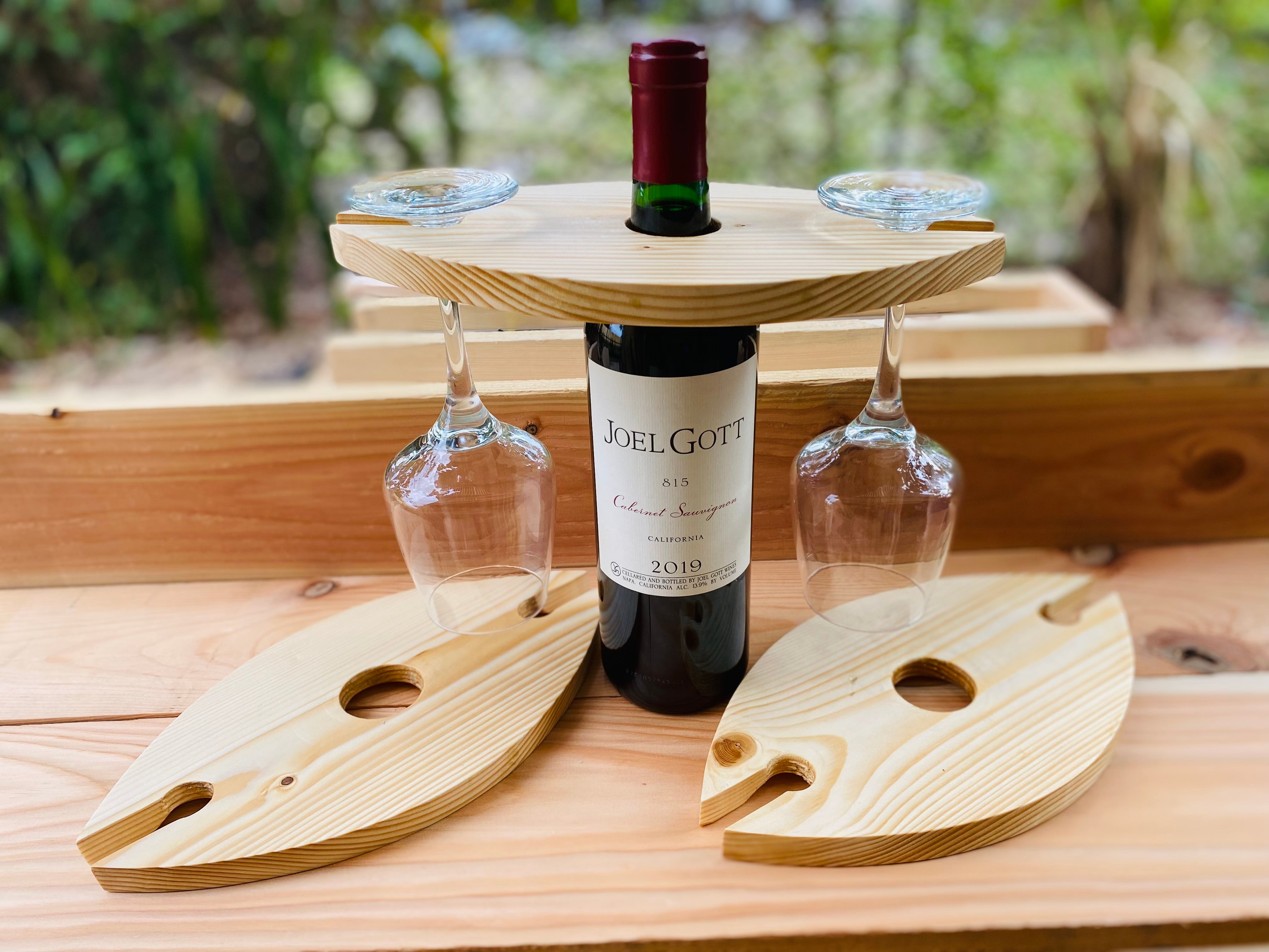 Rustic Wooden Caddy 🍷