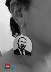 Martin Luther King 3D Printing Earrings Jewelry