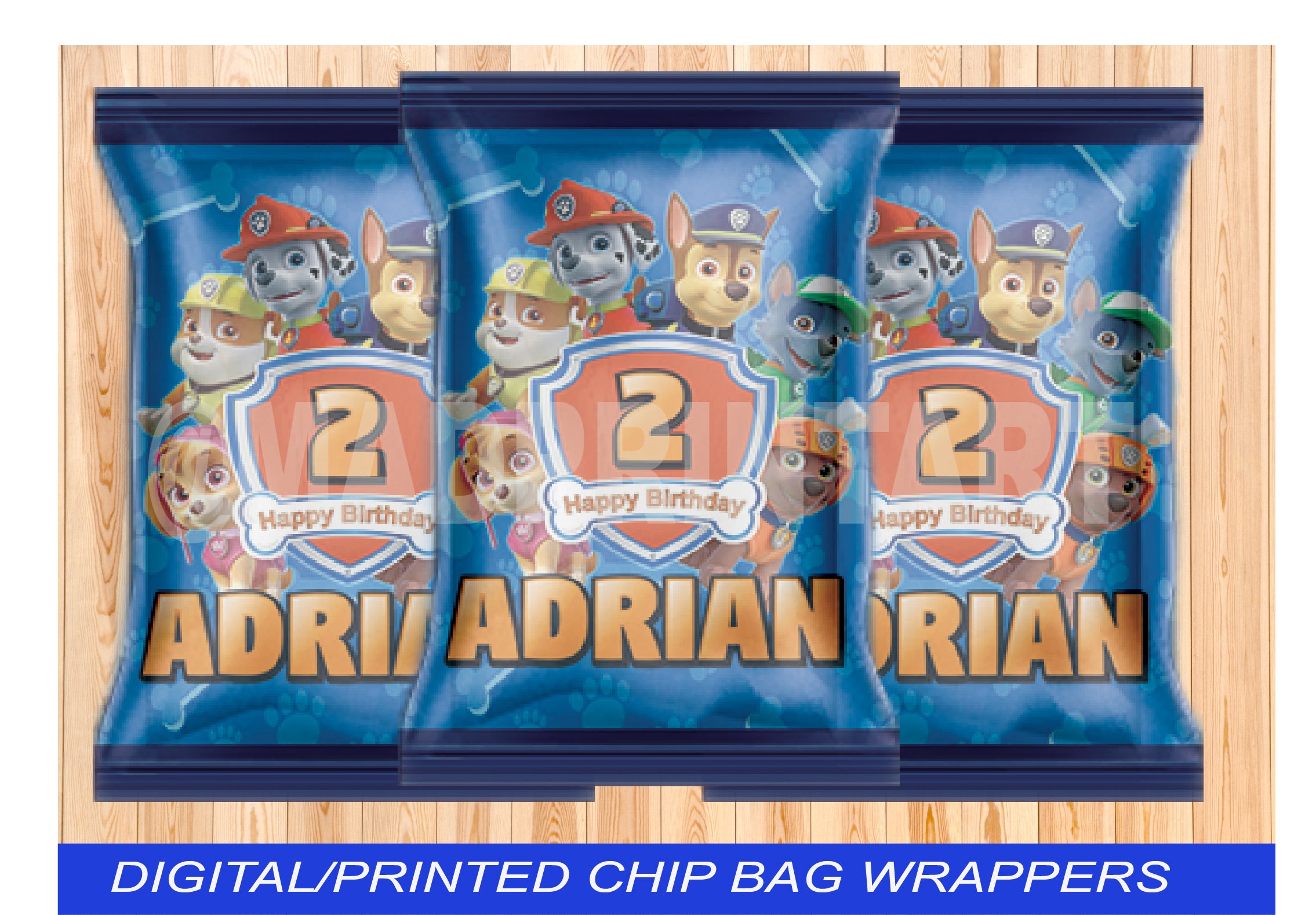 Paw Patrol Chip Bag Wrappers