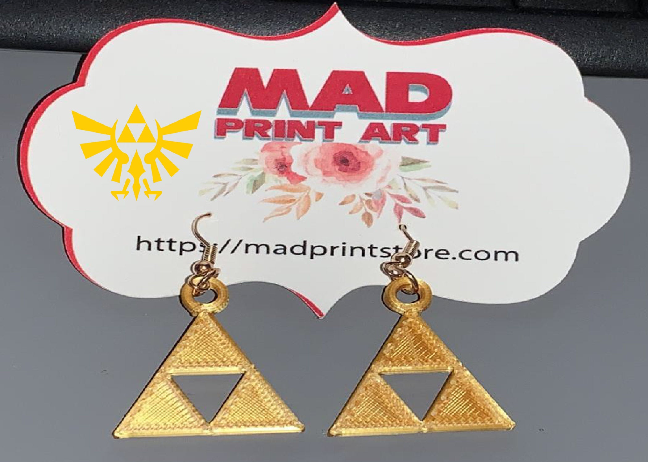 3D Printing Triforce Legend of Zelda Earring/Cosplay Jewelry